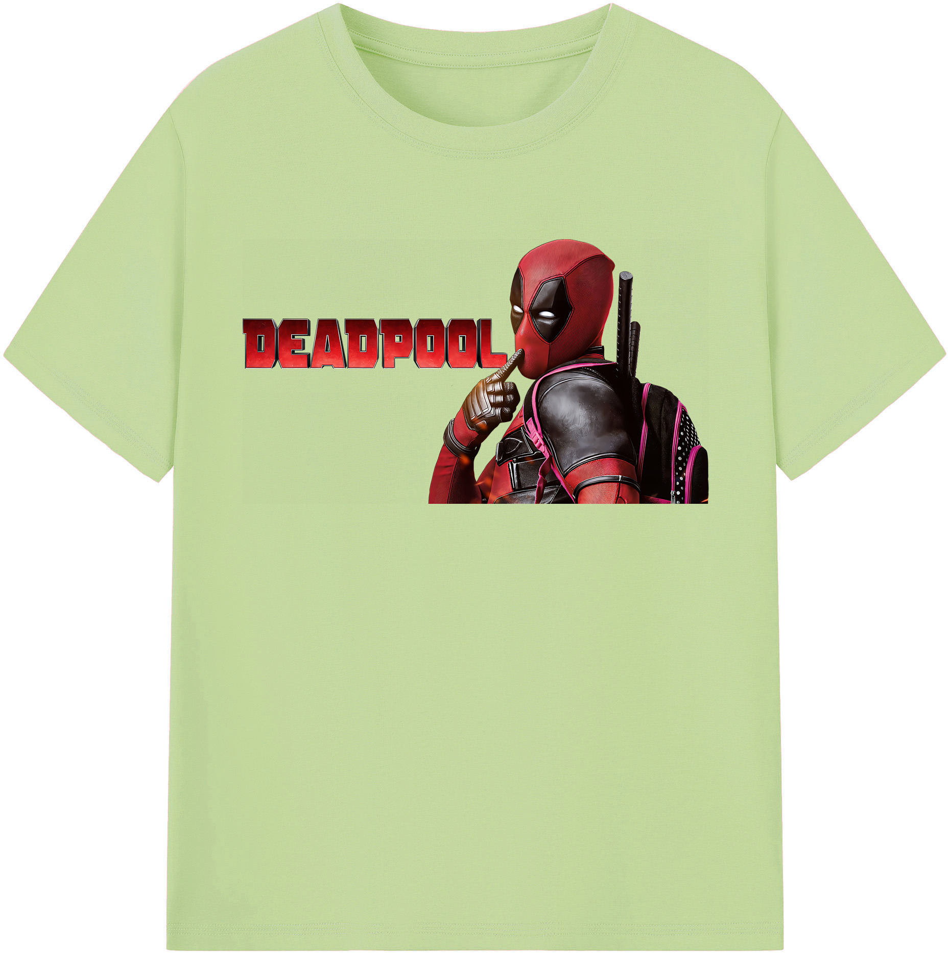 （画像用） Deadpool デッドプール 綿100％半袖Tシャツ（フロントプリント）